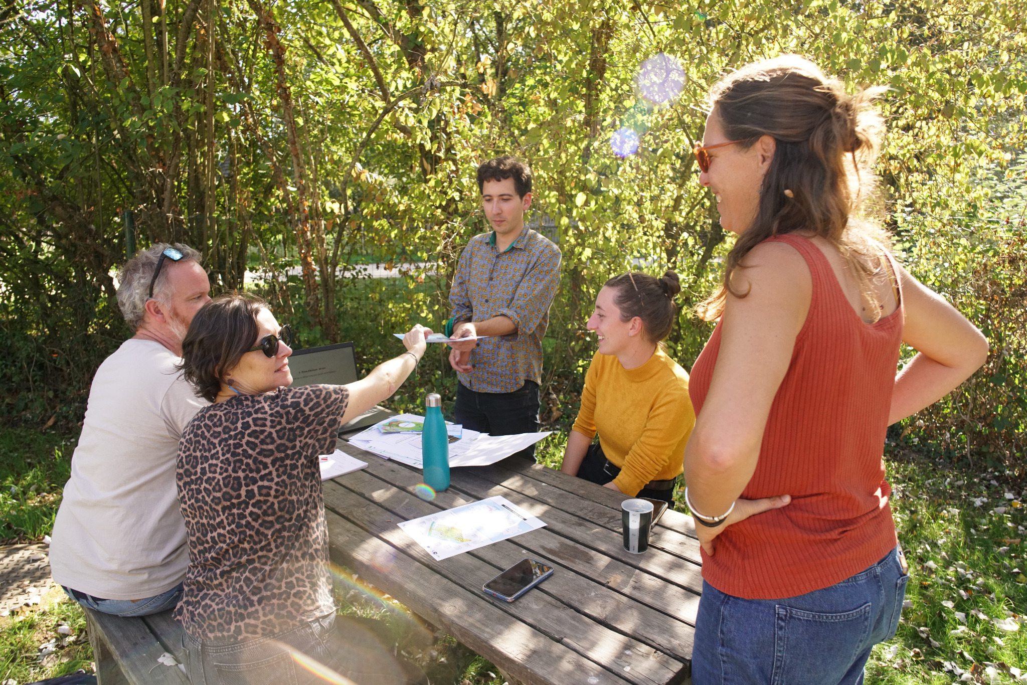 Participant·es de l’atelier Récits d’avenir à la fête de l’ARBRE